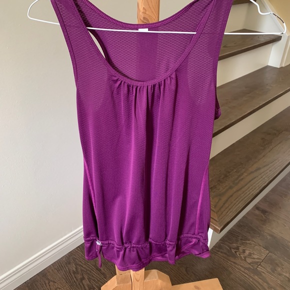 Lucy pink / purple tank top with drawstring at bottom size small - Picture 5 of 6